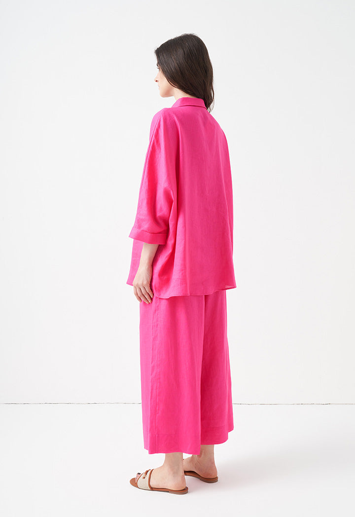 Choice Solid Relax Fit Shirt Fuchsia