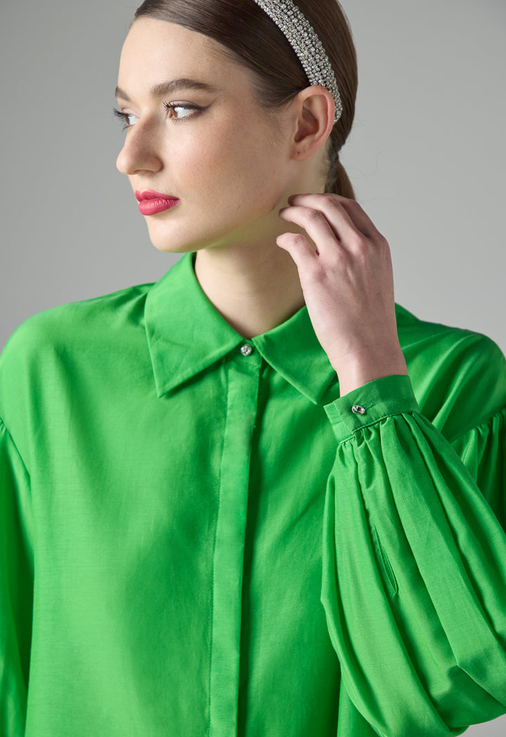 Choice Long Sleeve Basic Shirt Green