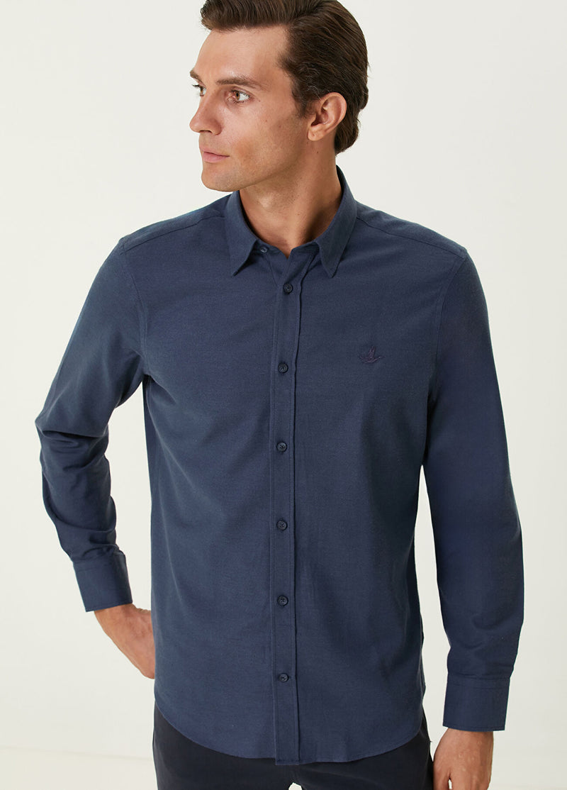 Beymen Club Men Comfort Fit Shirt Dark Blue