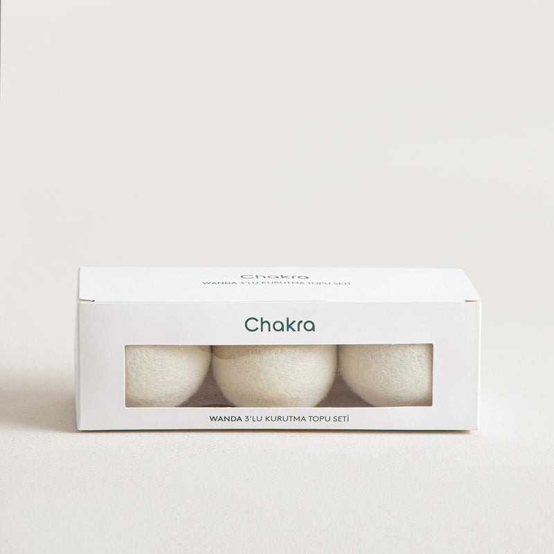 Chakra Wanda Dryer Ball Set Of 3 White