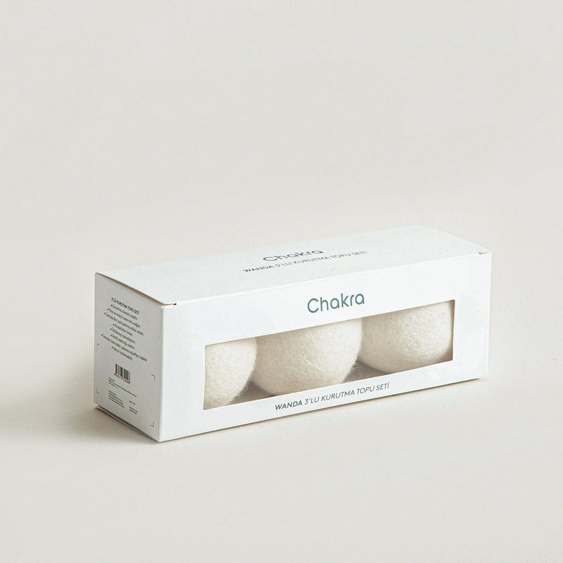 Chakra Wanda Dryer Ball Set Of 3 White