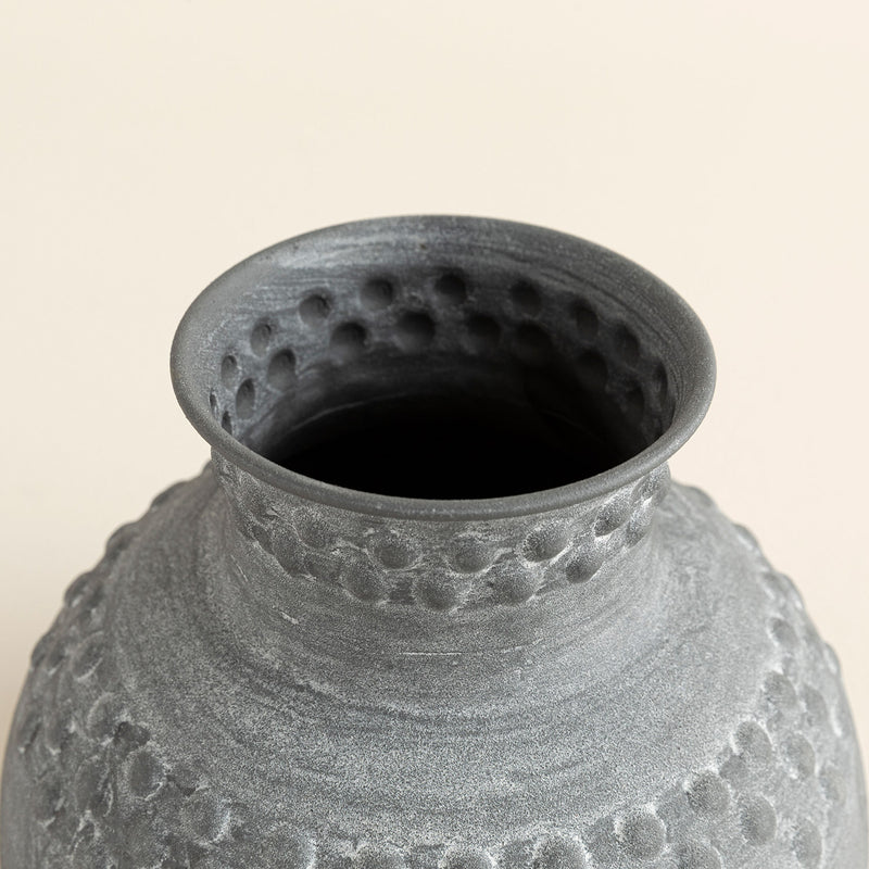 Chakra Hanner Vase L Grey