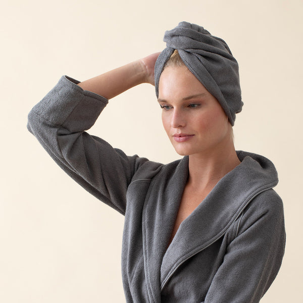 Chakra Solid Hair Bonnet Dark Grey