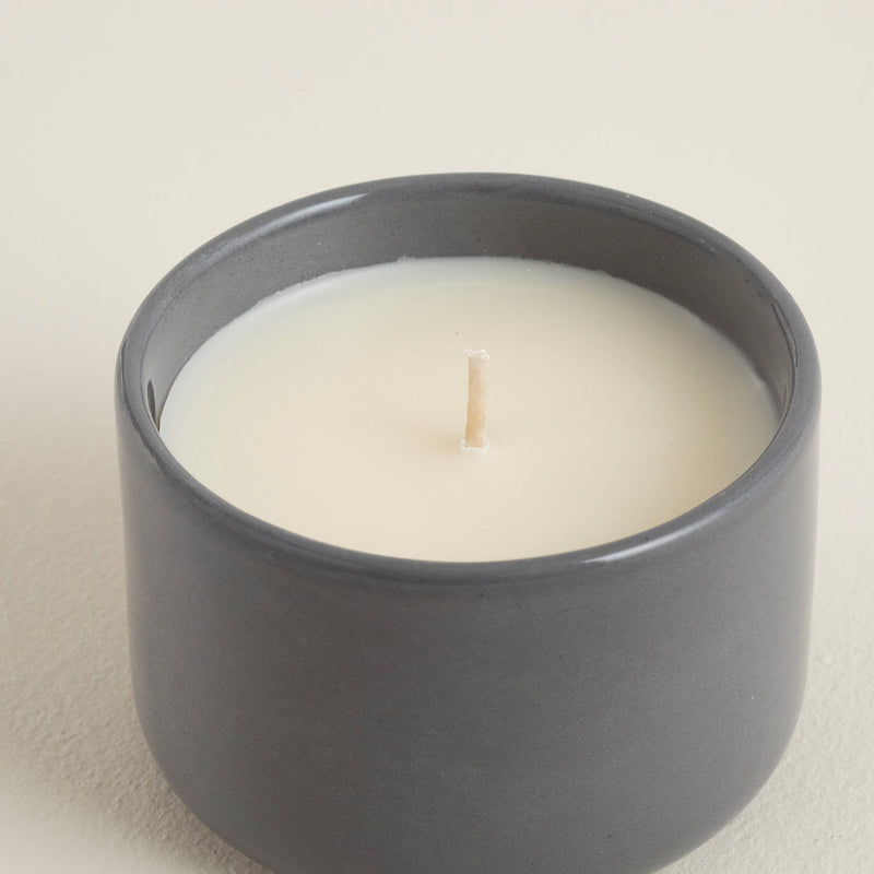 Chakra Craftsman Dark Grey Handmade Candle In Bowl Ecru