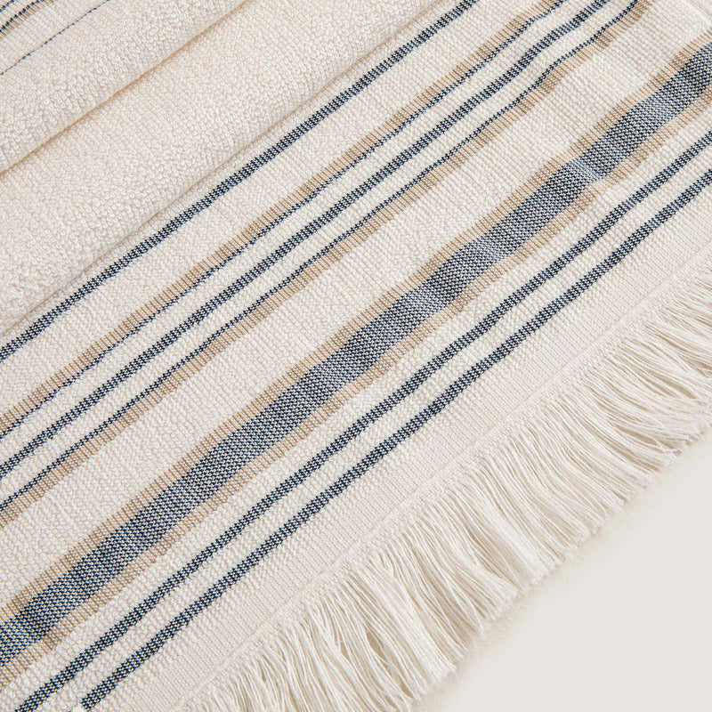 Chakra Derin Hand Towel 30X50 Cm Marine Blue/White