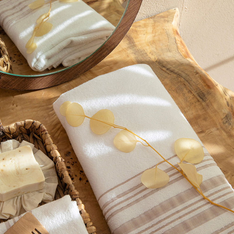 Chakra Derin Bamboo Face Towel 50X90 Cm Beige