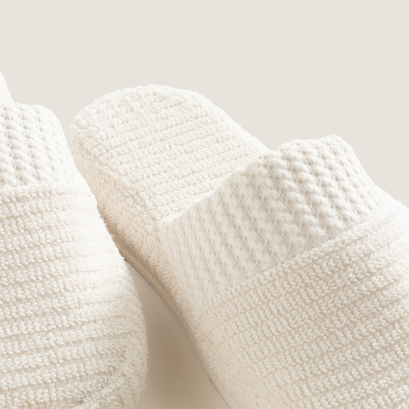 Chakra Eva Cotton Unisex Slippers Ecru