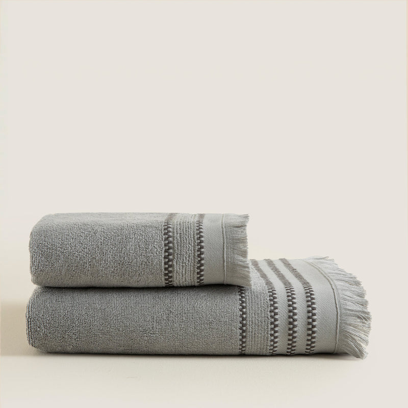 Chakra Natura Towel 50X90 Cm Grey