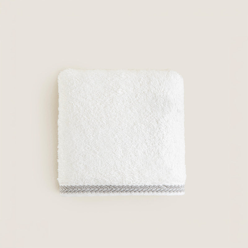 Chakra Herringbone Towel 30X50 Cm White
