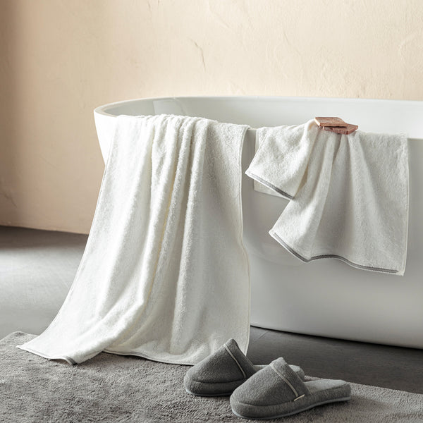 Chakra Herringbone Towel 85X150 Cm White