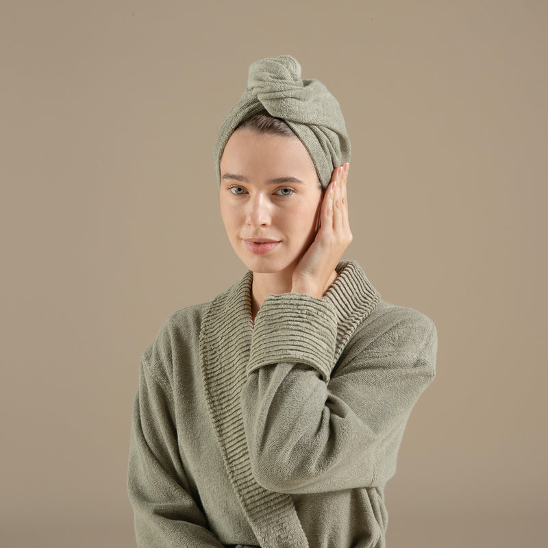 Chakra Solid Hair Bonnet  Light Green