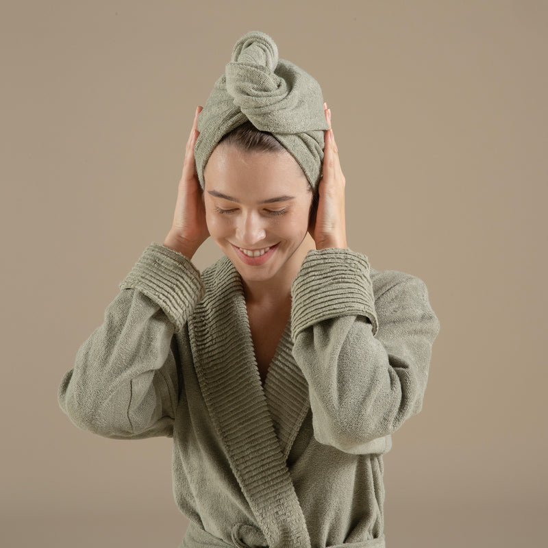 Chakra Solid Hair Bonnet  Light Green