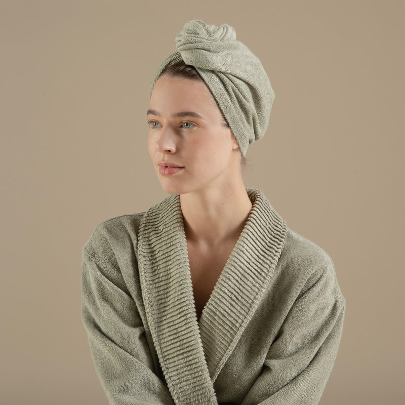 Chakra Solid Hair Bonnet  Light Green