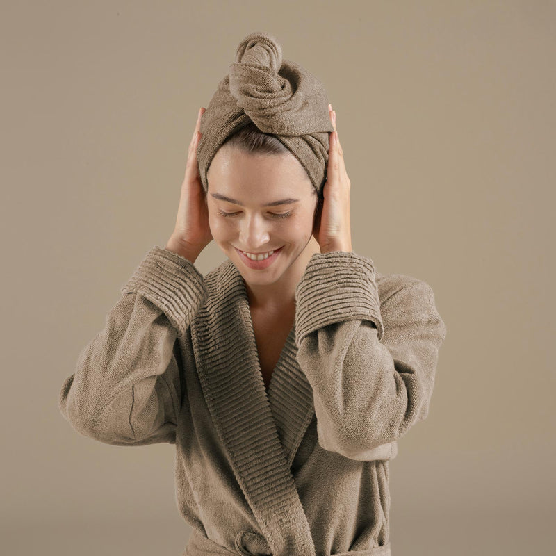 Chakra Solid Hair Bonnet  Dark Beige