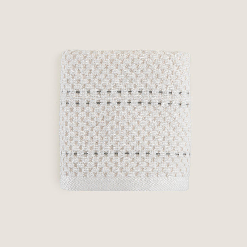 Chakra Etoile Hand Towel 30X50 Cm Ecru