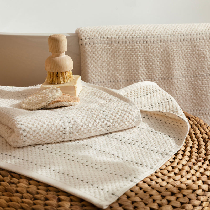 Chakra Etoile Hand Towel 30X50 Cm Ecru