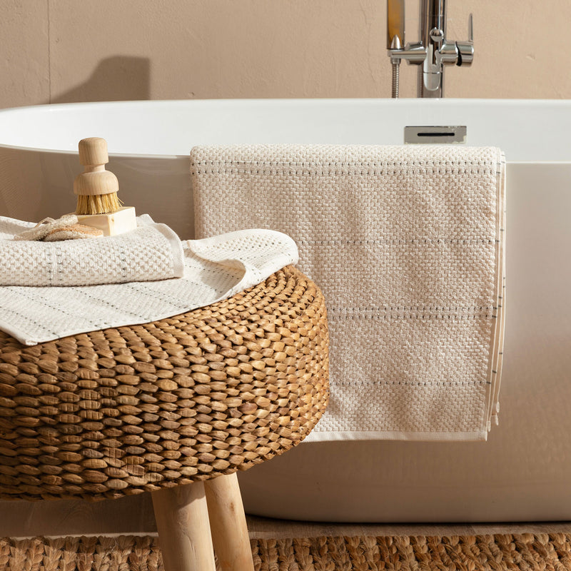 Chakra Etoile Face Towel 50X90 Cm Ecru