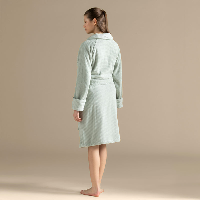 Chakra Eva Cotton Unisex Bathrobe Light Green