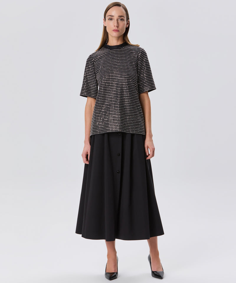 Machka Stone-Embellished Blouse Black