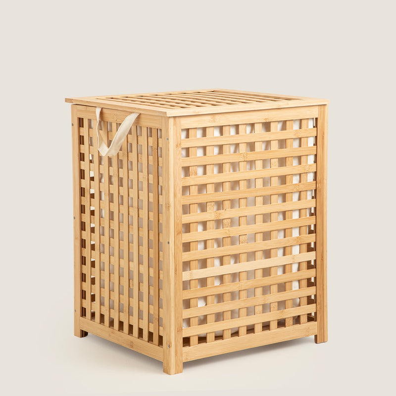 Chakra Bamboo Laundry Basket M Natural