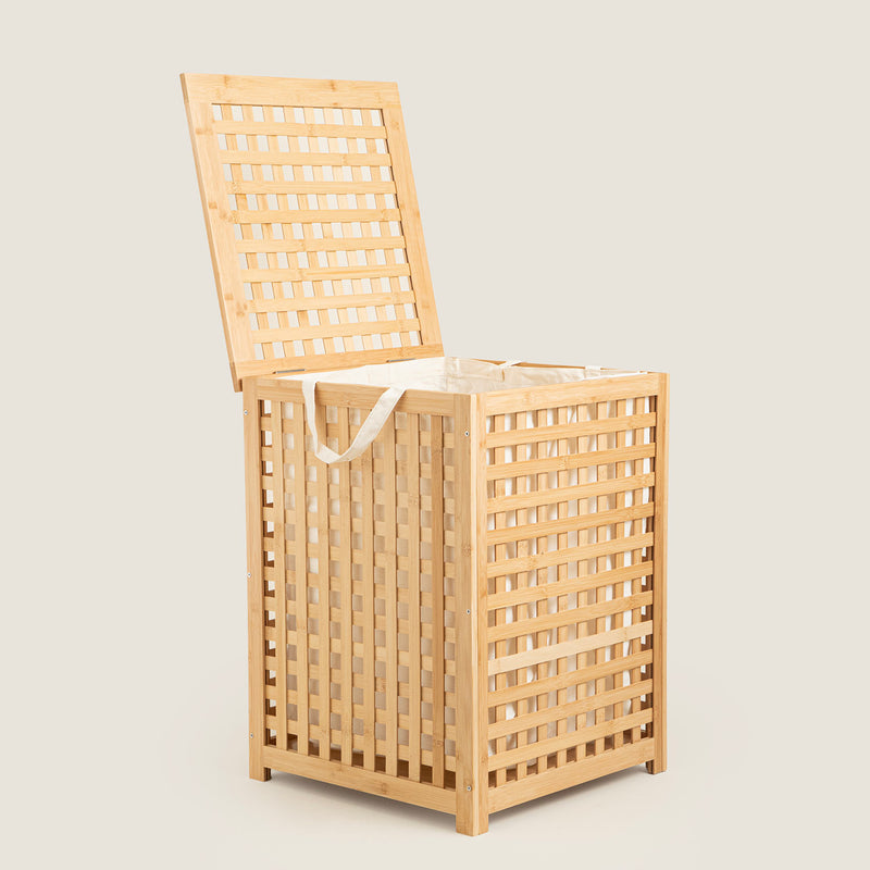 Chakra Bamboo Laundry Basket M Natural