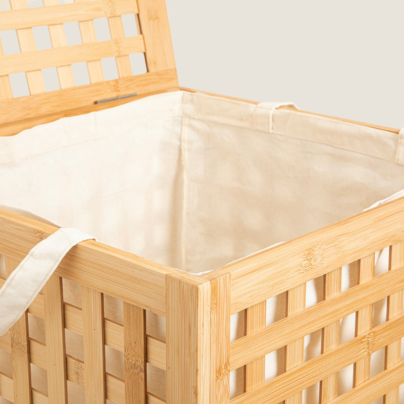 Chakra Bamboo Laundry Basket M Natural