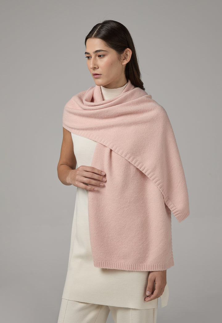 Choice Textured Woven Winter Scarf Pink