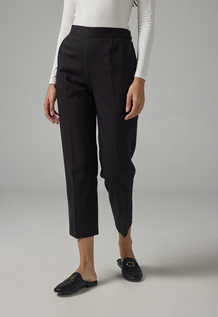 Choice Peg Leg High Waist Trousers Black