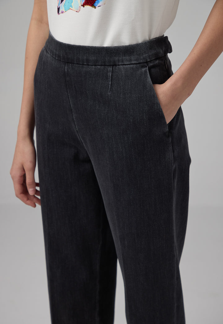 Choice Straight Legs Basic Denim Trousers Black