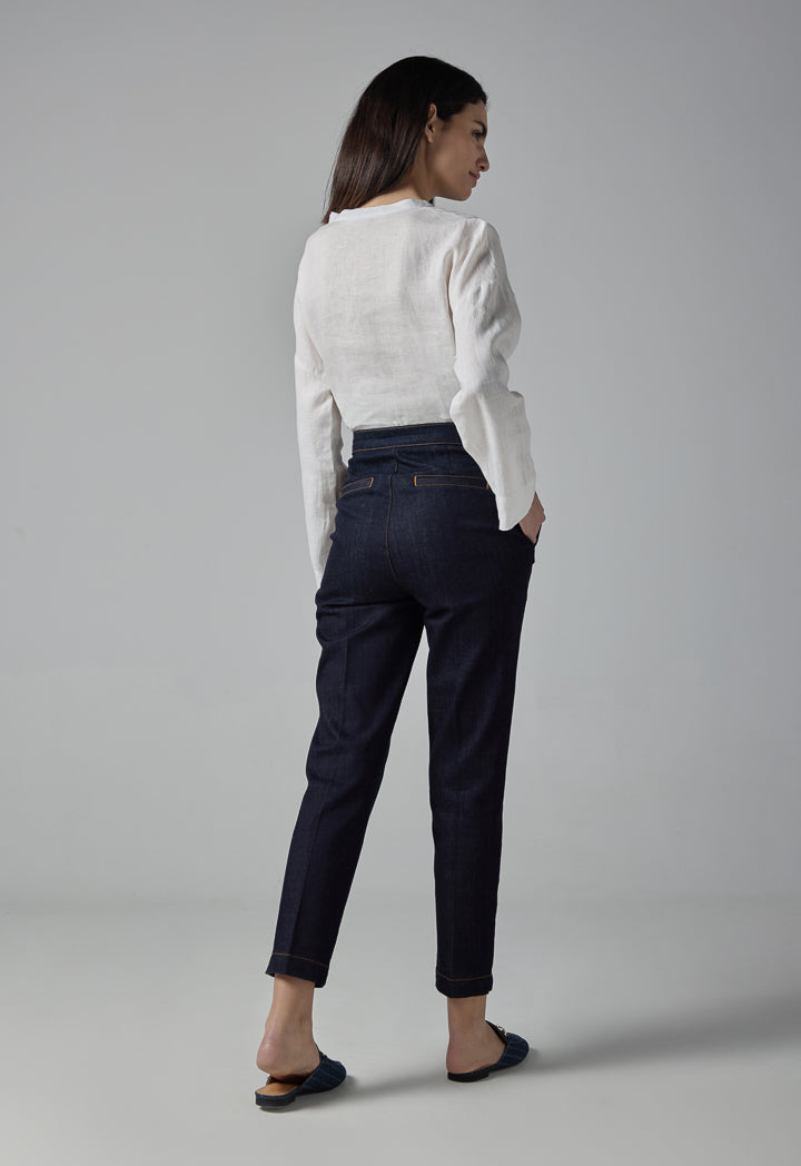 Choice Straight Legs Basic Denim Trousers Denim Blue