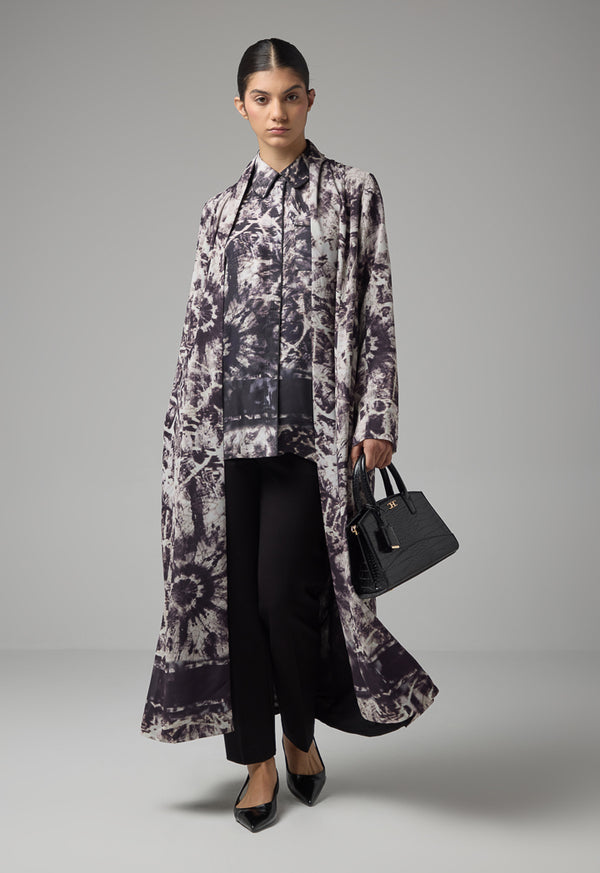 Choice Long Sleeve Printed Abaya With Hijab Multi Color