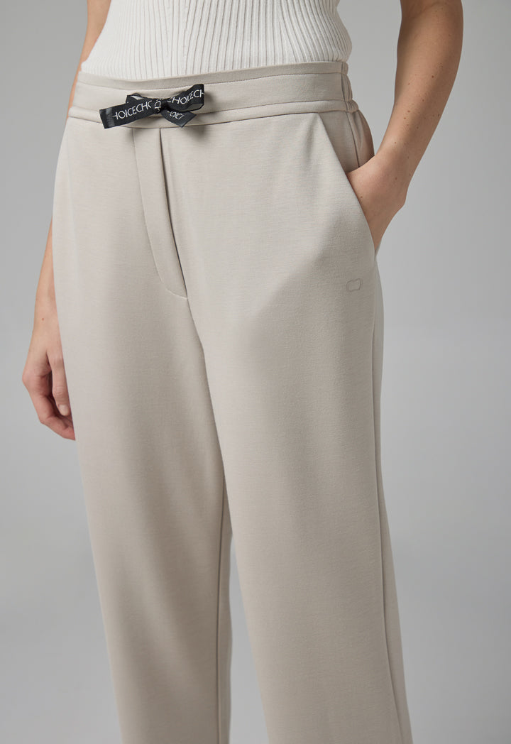 Choice Solid Elasticated Waistband Trousers Grey