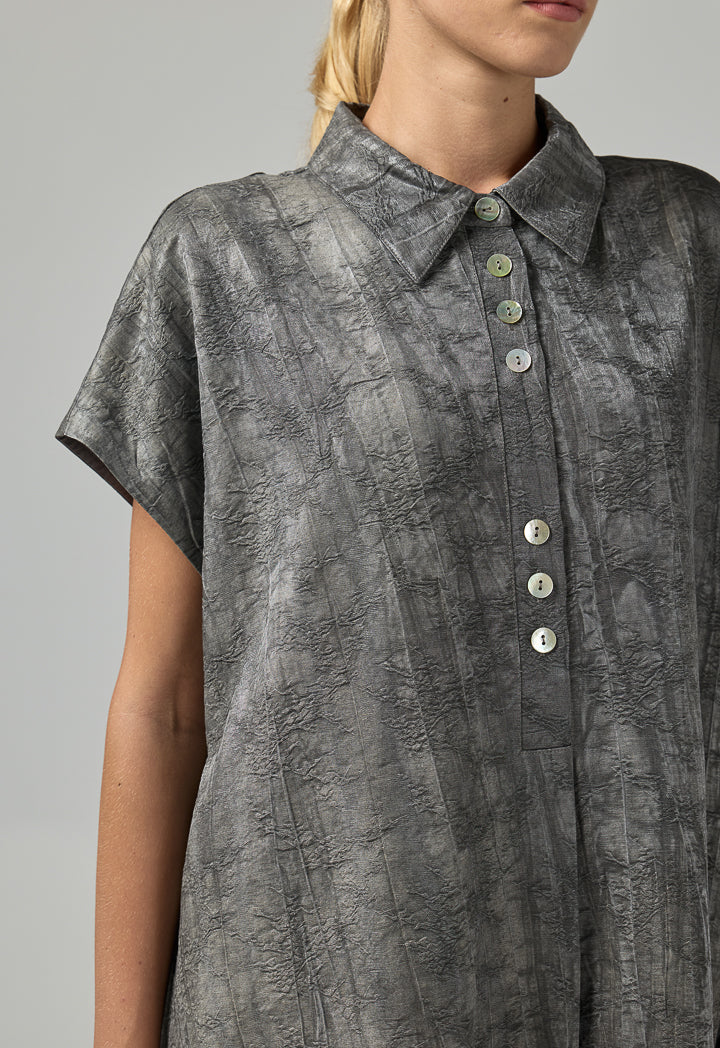 Choice Jacquard Texture Dress  Grey