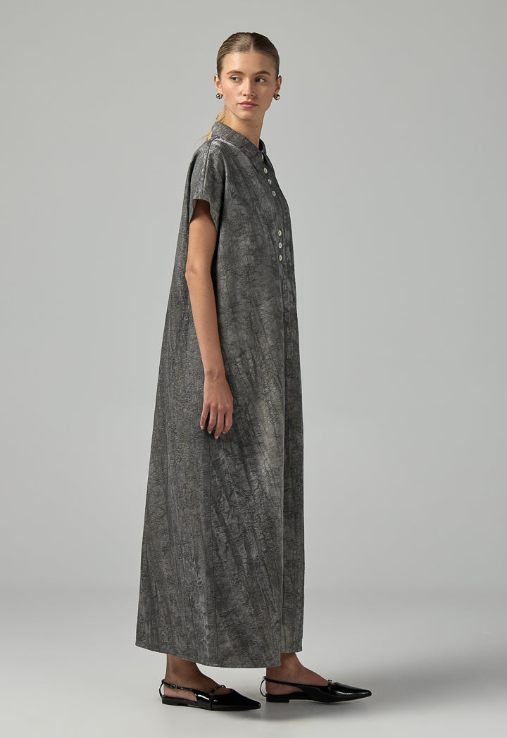 Choice Jacquard Texture Dress  Grey