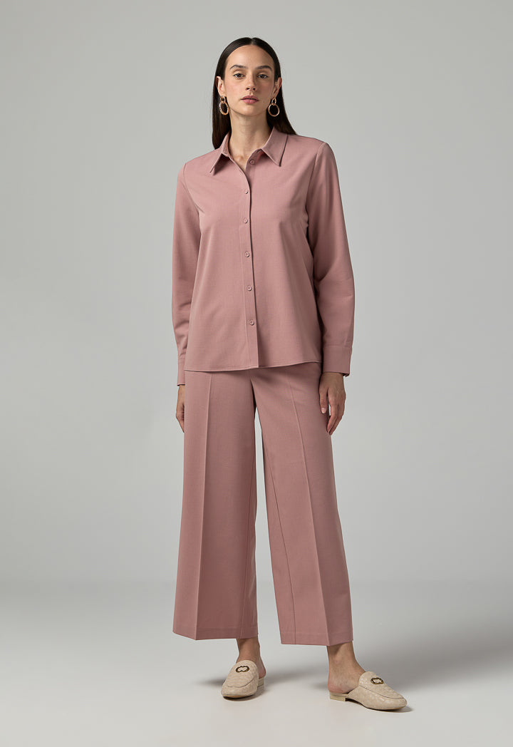 Choice Long Sleeves Basic Shirt Pink