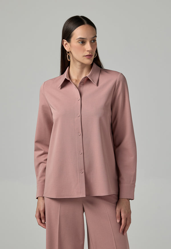 Choice Long Sleeves Basic Shirt Pink