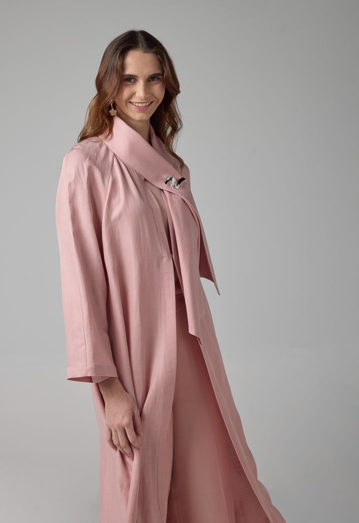 Choice Solid Long Raglan Sleeves Abaya Blush