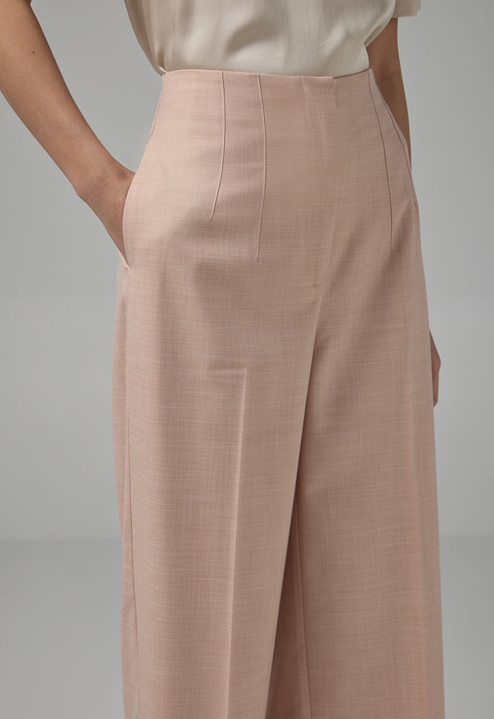 Choice Basic Straight Wide Leg Trousers Pink