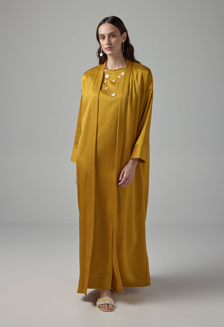 Choice Crinkled Drop Shoulder Maxi Abaya - Ramadan Style Gold