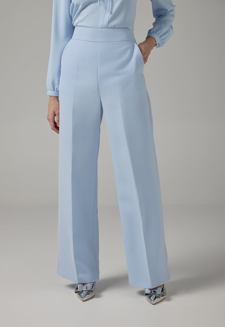 Choice Basic Wide Leg Trousers Blue