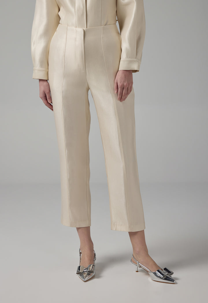 Choice Elastic Waist Basic Trousers Sand