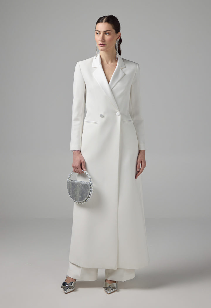 Choice Solid Front Pockets Jacket Off White