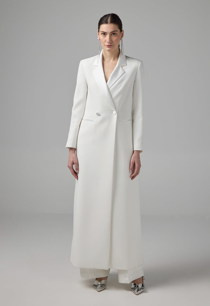 Choice Solid Front Pockets Jacket Off White