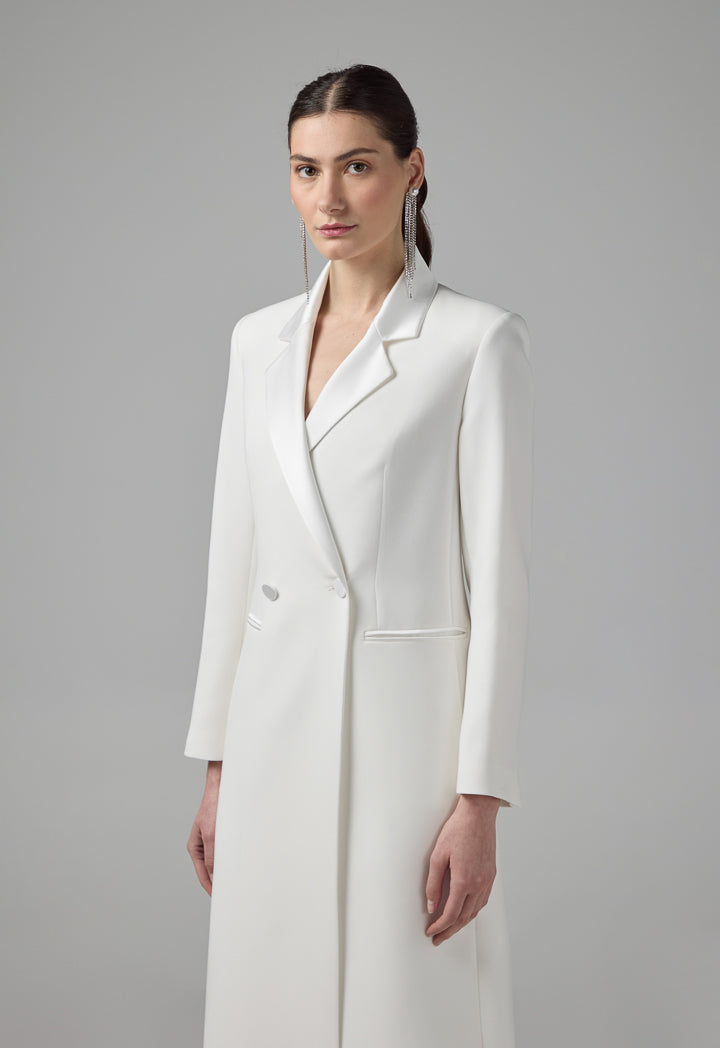 Choice Solid Front Pockets Jacket Off White