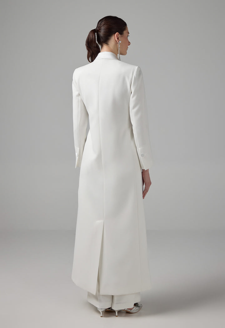 Choice Solid Front Pockets Jacket Off White