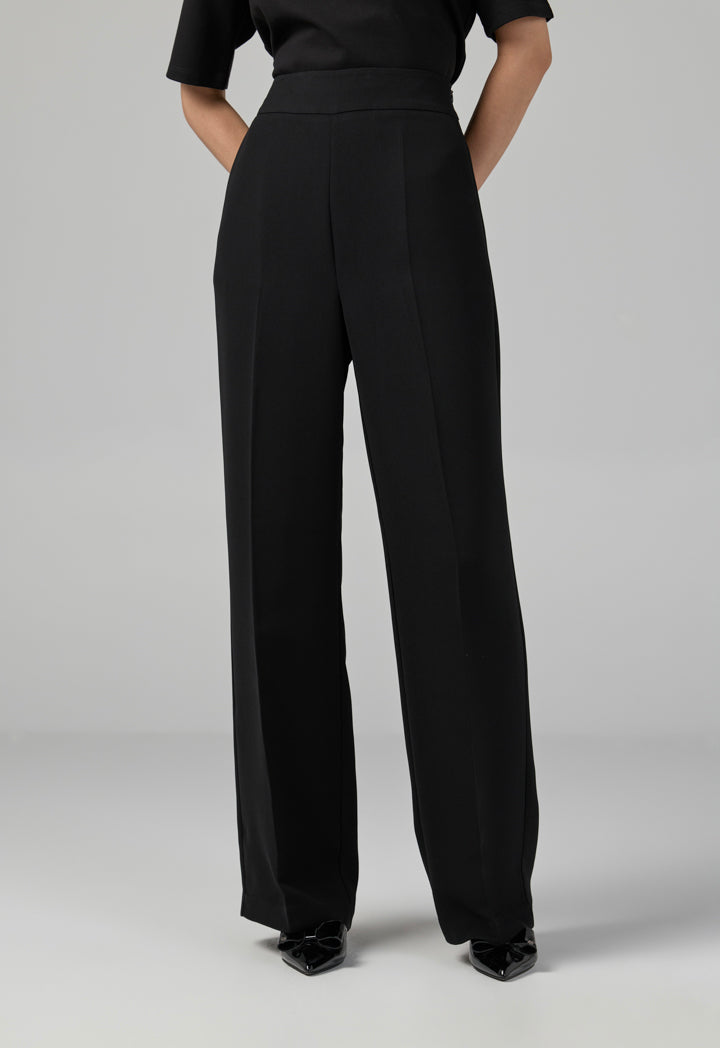 Choice Basic Wide Leg Trousers Black