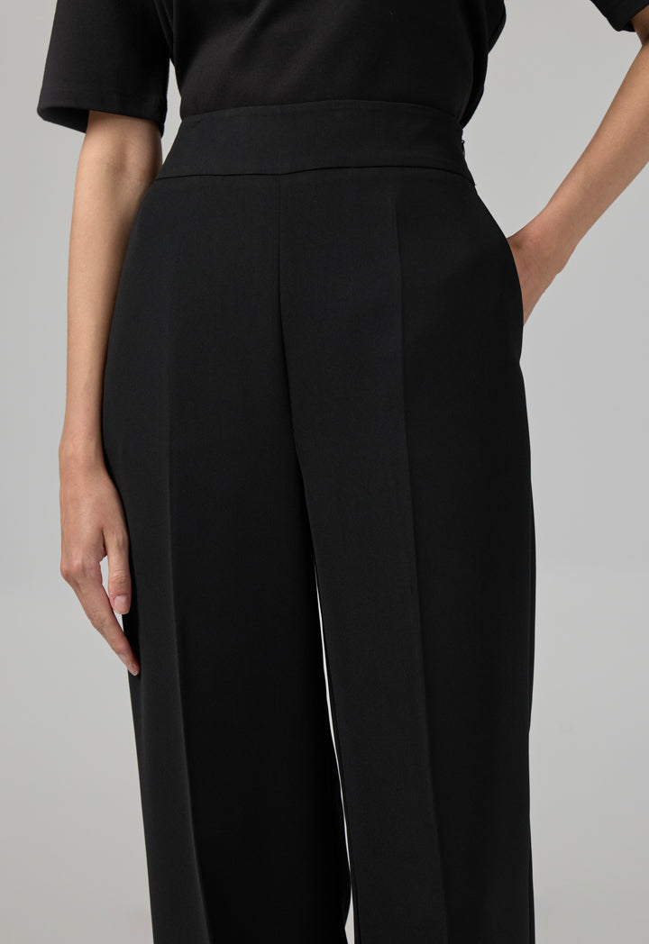 Choice Basic Wide Leg Trousers Black
