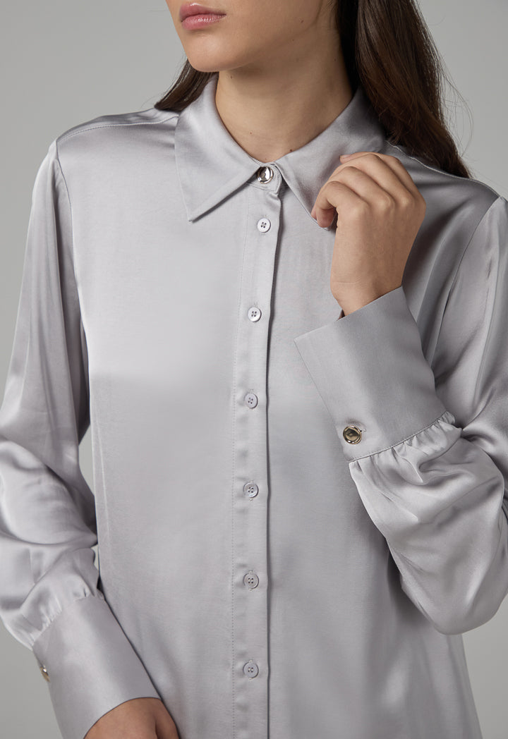 Choice Long Sleeve Basic Shirt Grey