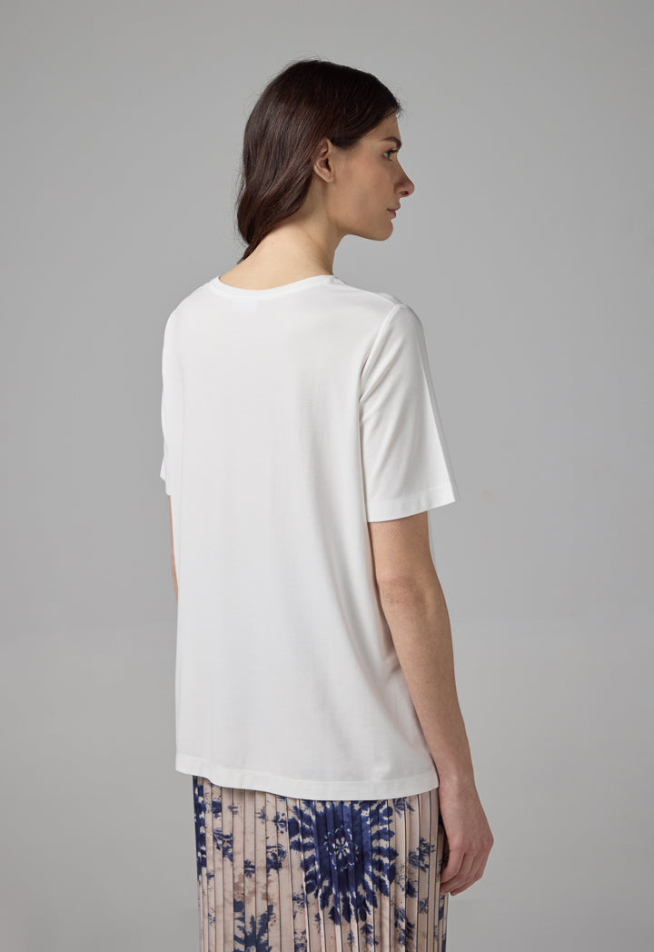 Choice Abstract Print T-Shirt Off White