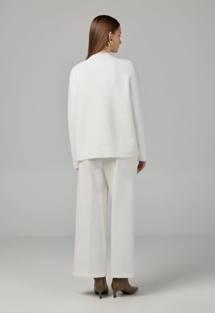 Choice Long Sleeve Knitted Basic Blouse Sand